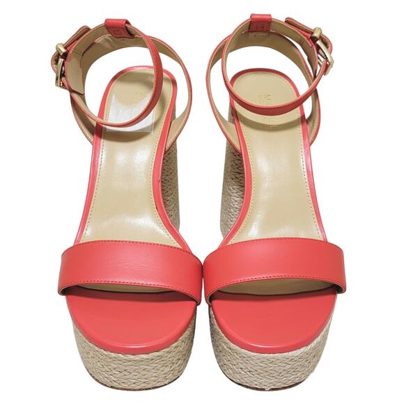 MICHAEL Michael Kors Ashton Platform Espadrille Strappy Sandals Size US 9.5M Red - Picture 4 of 7